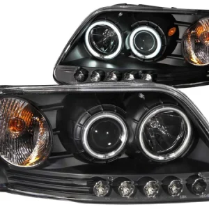 Anzo 1997-2003 Ford F-150 Projector Headlights w/ Halo Black (CCFL)