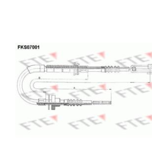 FTE FKS07001 Clutch Cable suitable for MERCEDES-BENZ MB 100