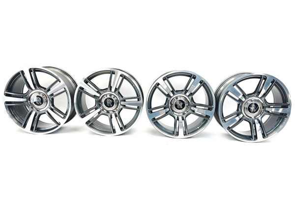 GENUINE ROLLS ROYCE 21" WRAITH ALLOY WHEELS BI-COLOUR - COMPLETE SET 6862611